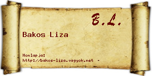 Bakos Liza névjegykártya