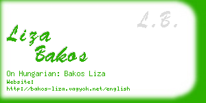 liza bakos business card